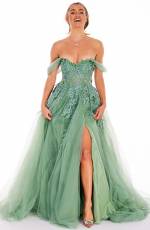 Gracie Flower and Tulle Corset Gown